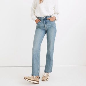 NWT Madewell Perfect Vintage Straight Leg Jeans Hoye Wash